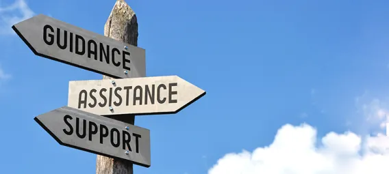 Guidance, assistance, support signpost