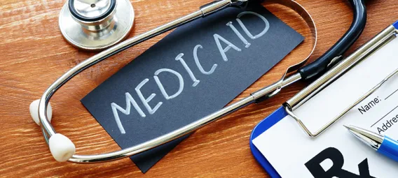 Medicaid is shown on the conceptual business photo