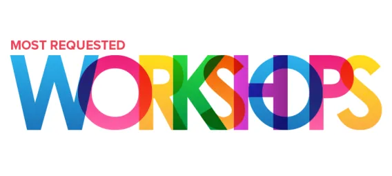 Colorful text most requested workshops