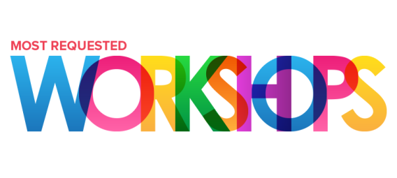 Colorful text most requested workshops