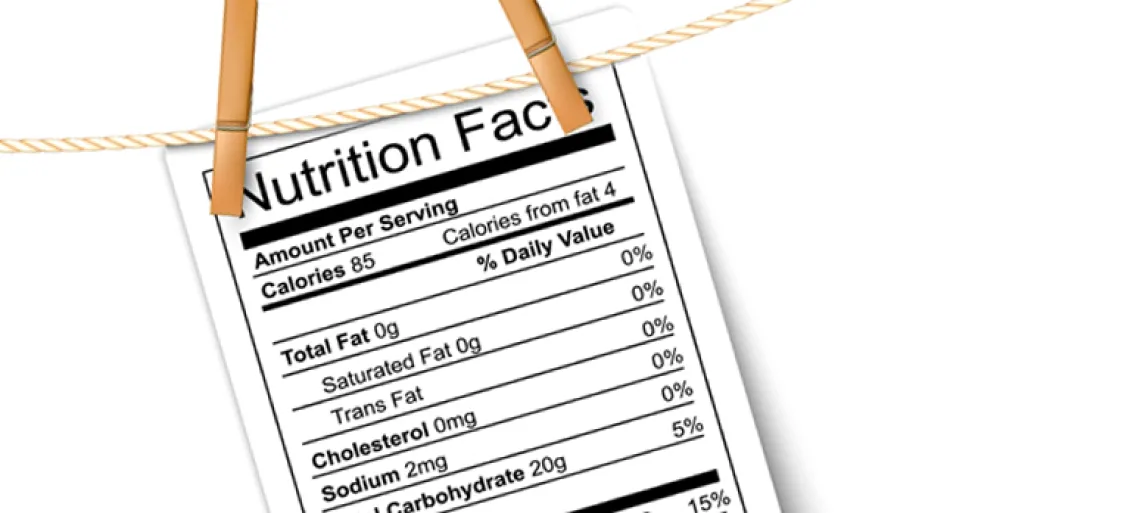 Nutrition label