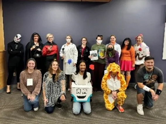 A group photo of participants in the BIO5 Costume Contest.