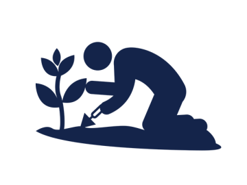a person gardening