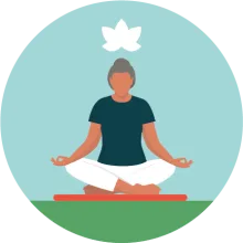 illustration of someone meditation