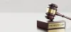 Probate law: Judge's Gavel as a symbol of legal system and wooden stand with text word