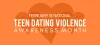 Teen Dating Violence Awareness Month. Orange background